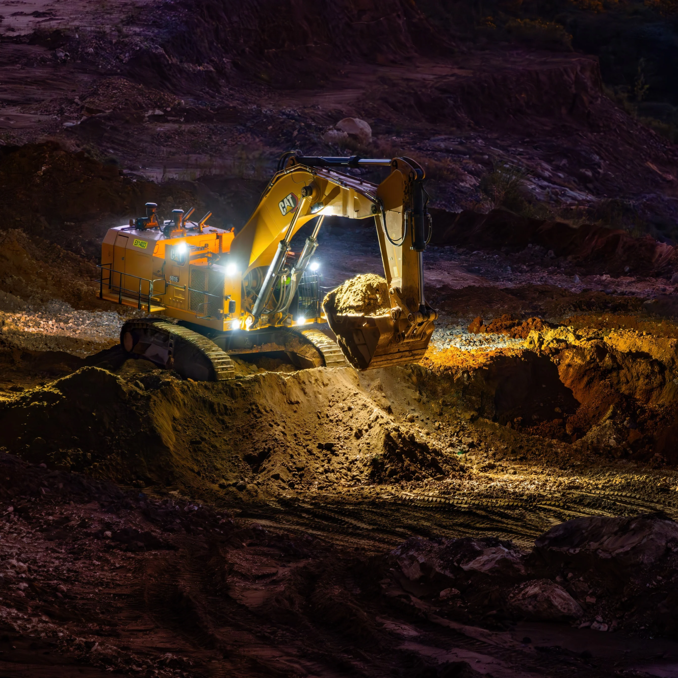 CAT machine inside the Otjikoto mine